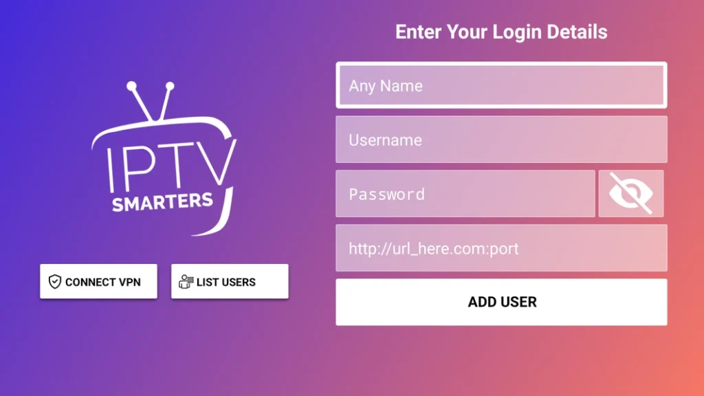 IPTV SMARTERS Login